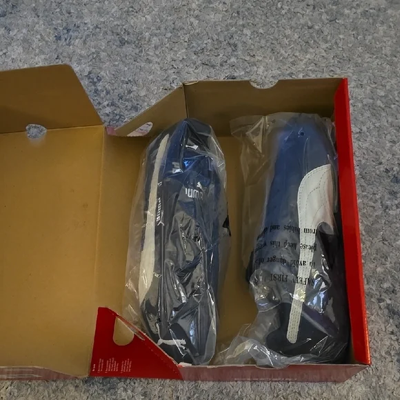 Puma Navy and White Speedcat SD Sneakers - Picture 4 of 6